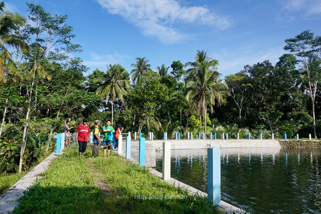 Embung buatan yang merupakan ujung dari kegiatan susur sungai