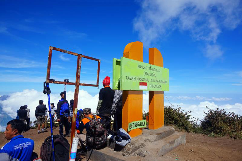 Puncak Triangulasi (3.142 mdpl), pertemuan antara jalur Suwanting dan Selo